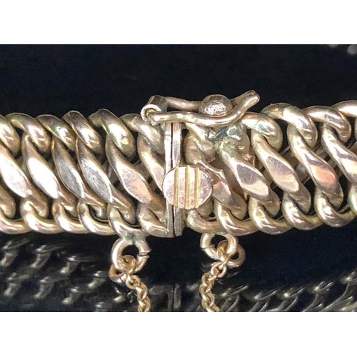 58 - Antique 14ct rose  gold rolled triple curb bracelet  approximately 12.4g