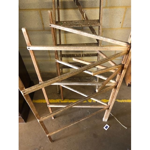 90 - Vintage Stepladder and a vintage clothes Airer