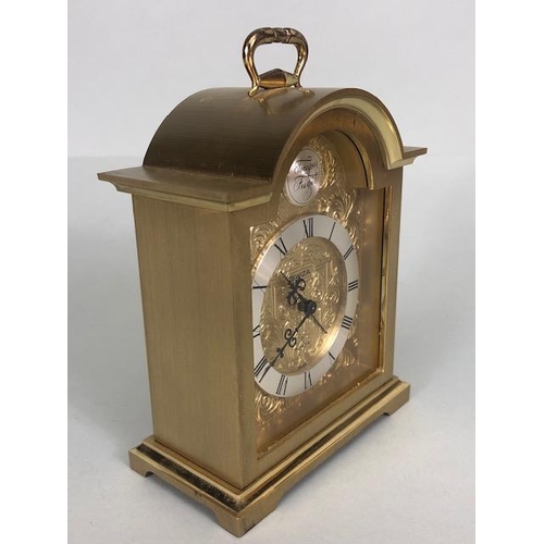 100 - A Tempus Fugit Gold coloured mantle clock, model Swiza