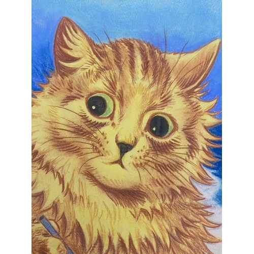 120 - Louis William Wain (British, 1860-1939): An original Louis Wain mixed media artwork painting depicti... 