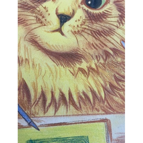 120 - Louis William Wain (British, 1860-1939): An original Louis Wain mixed media artwork painting depicti... 