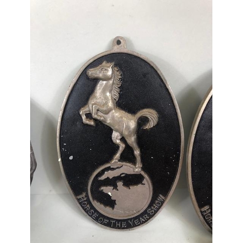 123 - Miscellaneous collectables,  the majority equestrian related, Pewter horse plate, Smiths Stirrup ala... 