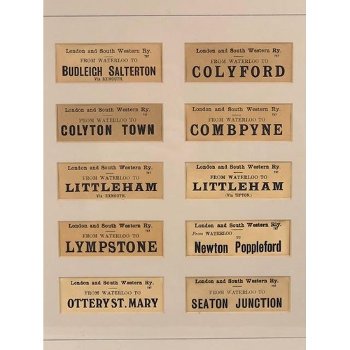 146 - Local Train interest, early 20th century train tickets from local towns to Waterloo, inc Seaton Junc... 