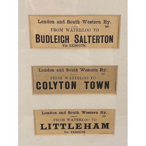 146 - Local Train interest, early 20th century train tickets from local towns to Waterloo, inc Seaton Junc... 