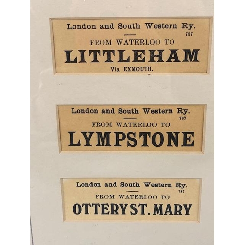 146 - Local Train interest, early 20th century train tickets from local towns to Waterloo, inc Seaton Junc... 