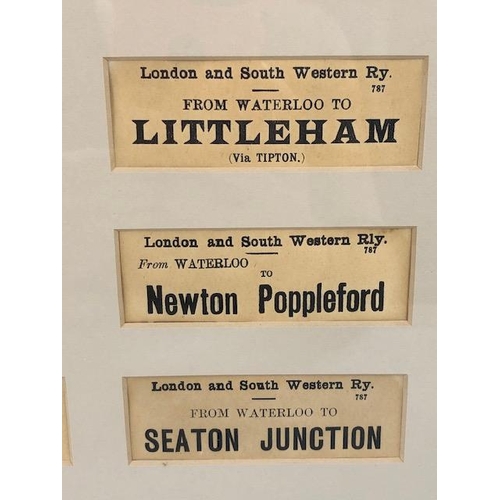 146 - Local Train interest, early 20th century train tickets from local towns to Waterloo, inc Seaton Junc... 