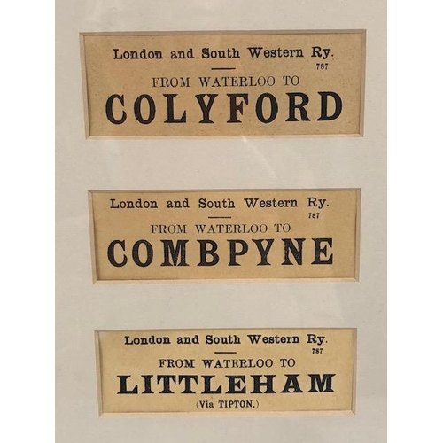 146 - Local Train interest, early 20th century train tickets from local towns to Waterloo, inc Seaton Junc... 