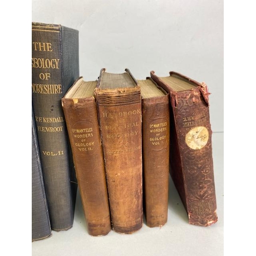 151 - Antique books on Geology , Dr Mantels wonder of Geology Vol 1&2 1839, The Geology of Yorkshire , Ken... 