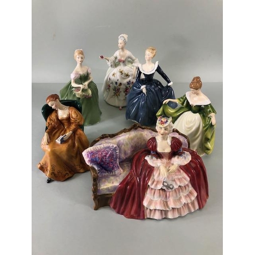 160 - Royal Doulton, Collection of ceramic Ladies to include, Clarissa, Fragrance, Hannah, Dianna, Romance... 