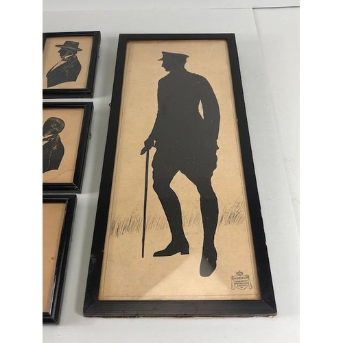 169 - Silhouette pictures, interesting collection of  late 19th and early 20th century printed and highlig... 