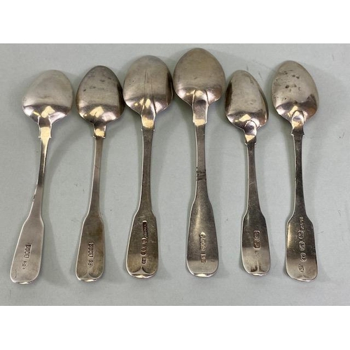 20a - Collection of six various Irish hallmarked Silver teaspoons to include Georgian examples (approx 100... 