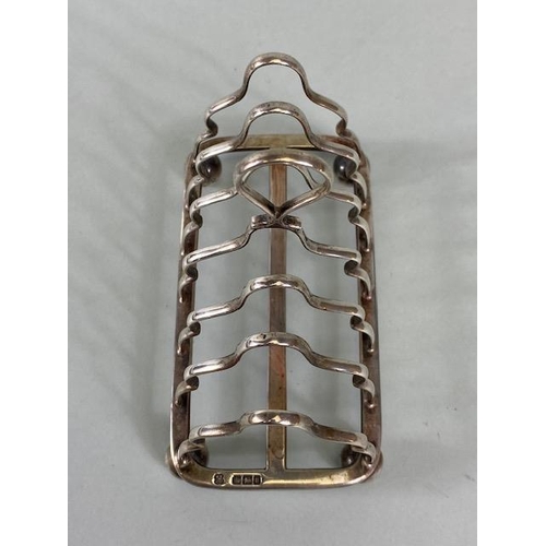 23a - Silver Hallmarked toast rack, hallmarked for Sheffield dated 1912 and by maker Martin Hall & Co Ltd ... 