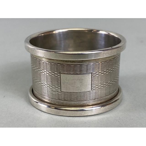 24a - Collection of five Silver hallmarked napkin rings various makers and styles approx 160g