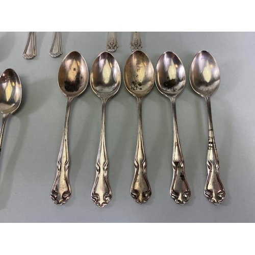 27a - Collection of silver teaspoons to include a set of six London hallmarked examples, four Irish exampl... 