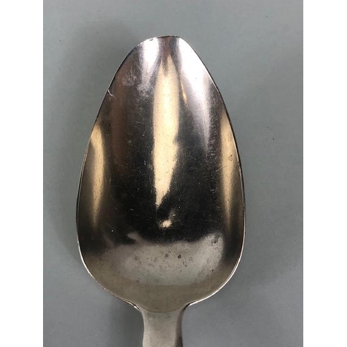 30 - Large Silver Irish hallmarked serving spoon George III approx 32cm in length and 102g and makers mar... 