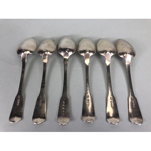 31 - Six Georgian Silver hallmarked desert spoons, five with Irish Hallmarks one with London hallmark's a... 