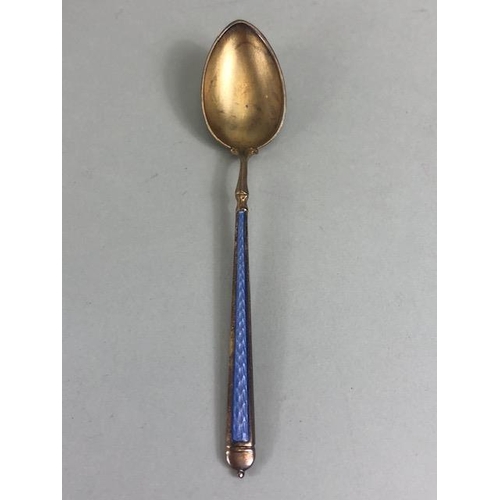 45 - Antique silver, cased set of six English hall marked silver coffee spoons approximately 34.7g