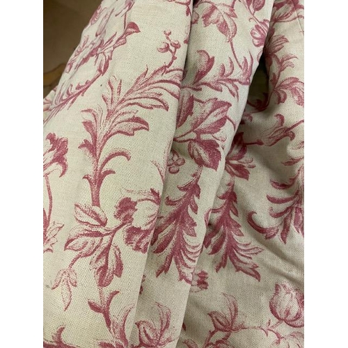 473 - Textiles, pair of modern pinch pleat curtains in a regency floral design, each approximately 85cm wi... 