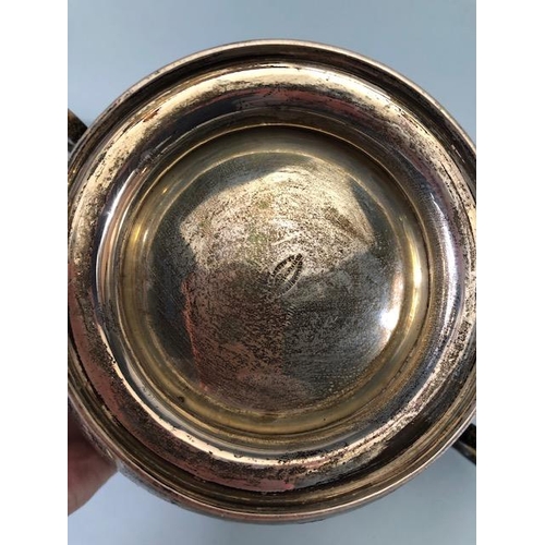 5 - Large Hallmarked silver Trophy cup, hallmarked for London by maker Goldsmiths & Silversmiths Co Ltd,... 