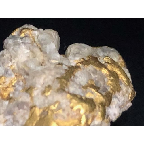 81 - Gold Specimen interest, rare opportunity to purchase a smooth gold and quartz nugget as dredged from... 