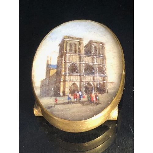 89 - Antique Jewellery, pair of 19th century miniature paintings in gilt frames from the grand tour, depi... 