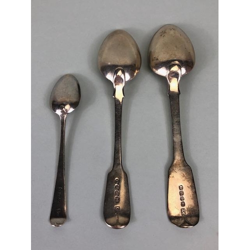 94 - Antique silver, four Victorian English silver hallmarked  spoons Newcastle 1844 approximately 97.34g