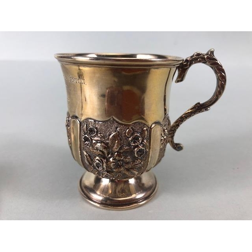 2 - Hallmarked Silver cup and a Hallmarked silver egg cup (approx 96.6g)