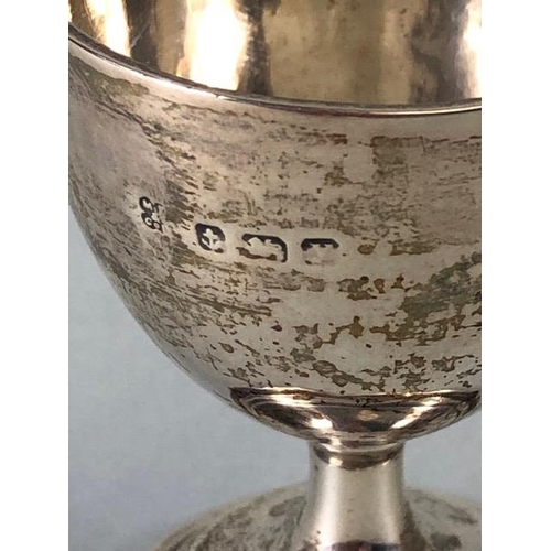 2 - Hallmarked Silver cup and a Hallmarked silver egg cup (approx 96.6g)