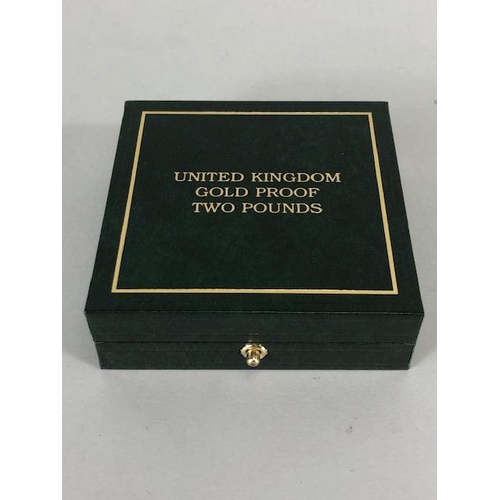 40 - Gold Coins, UK Royal Mint 1997 £2.00 Gold Proof Coin, in original presentation box with certificate