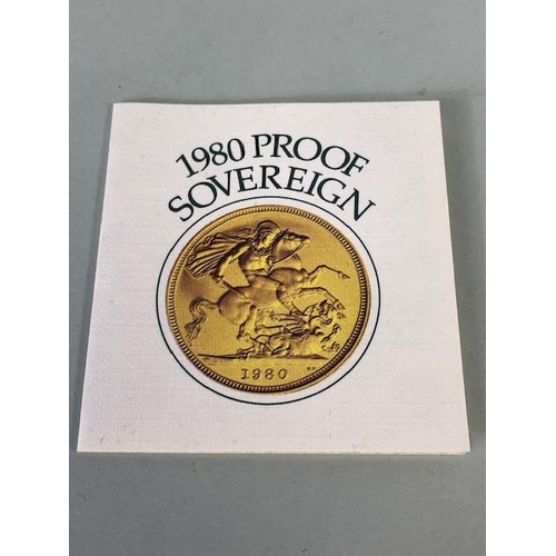 43 - Gold Coins, Royal Mint 1980 gold proof Sovereign, in original case with certificate