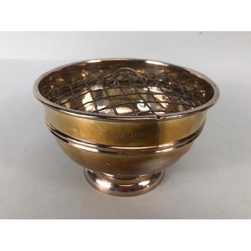 50 - Antique Silver, collection of English hallmarked silver ware, to include a rose bowl approximately 1... 