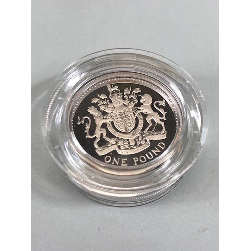 52 - Coins, group of British silver proof coins to include 1997 Silver proof Piedfort one pound coin in b... 