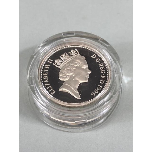 52 - Coins, group of British silver proof coins to include 1997 Silver proof Piedfort one pound coin in b... 