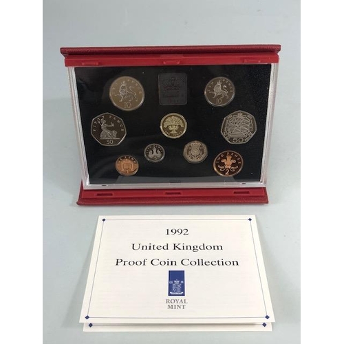 60 - Coins, group of Royal Mint United Kingdom Proof Coin collections, all in original cases with certifi... 