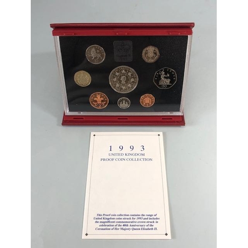 60 - Coins, group of Royal Mint United Kingdom Proof Coin collections, all in original cases with certifi... 