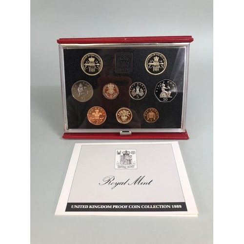 60 - Coins, group of Royal Mint United Kingdom Proof Coin collections, all in original cases with certifi... 