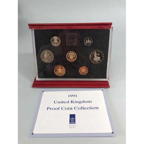 60 - Coins, group of Royal Mint United Kingdom Proof Coin collections, all in original cases with certifi... 