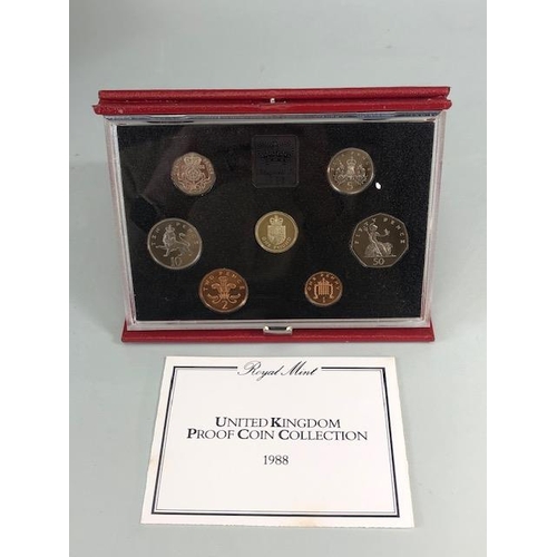 60 - Coins, group of Royal Mint United Kingdom Proof Coin collections, all in original cases with certifi... 