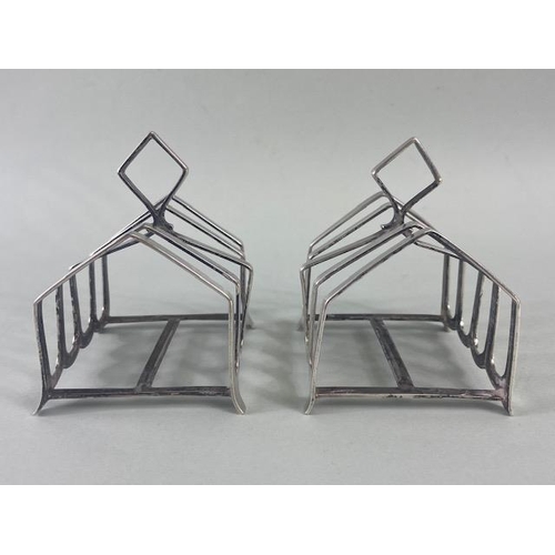 7 - Pair of Silver hallmarked toast racks hallmarked for Sheffield by maker Frank Cobb & Co Ltd, A/F and... 