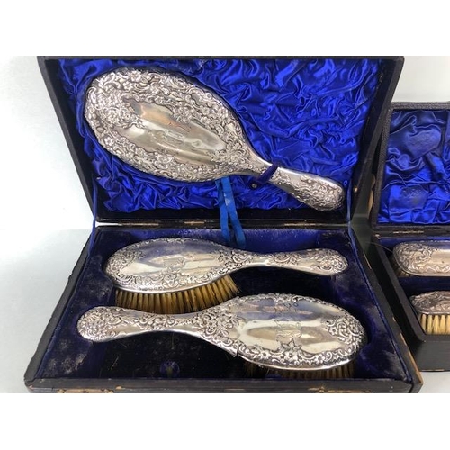 8 - Good collection of Hallmarked Silver Brushes, mirrors and dressing table table items