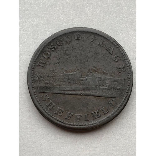 118 - Coin Token Interest,  Iron Bridge at Coalbrook dale 1792,  Bristol patent Sheathing nail penny token... 