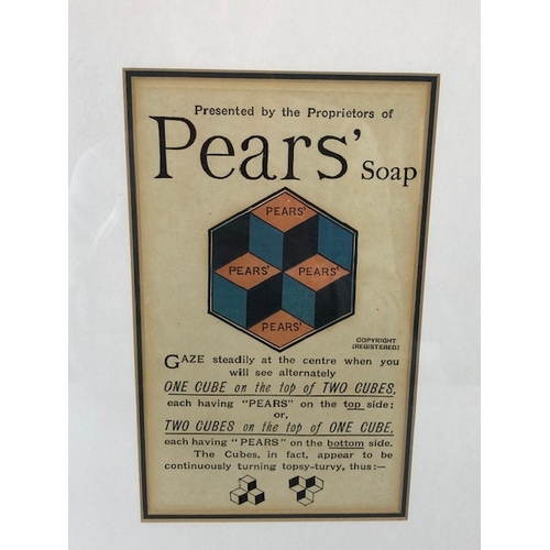 133 - Vintage Advertising collectables, three framed and glazed adverts for pears soap, each approximately... 