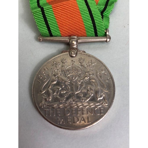 141 - Militaria interest, WW2 British Defence Medal X2, British 1939-45 medal X 2, British Africa star, an... 