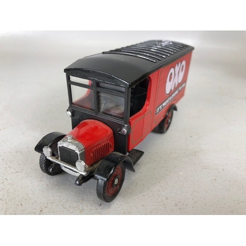 157 - Collectable DI-Cast advertising Vehicles relating to OXO, including Corgi, yester years, Days Gone, ... 