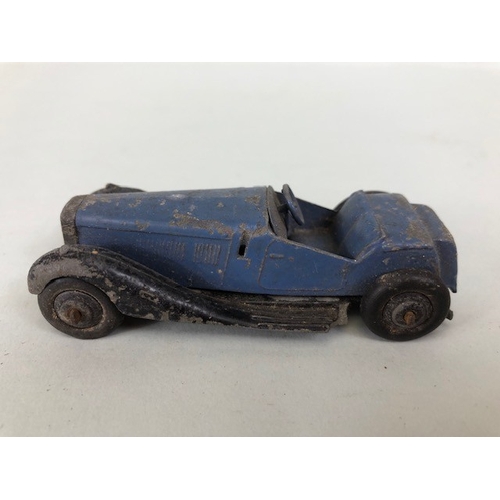 180 - Vintage toys, mid 20th century play worn  Dinky Meccano Die cast  cars inc short fire engine, milita... 