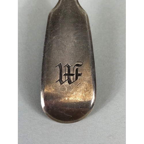 2 - Collection of silver hallmarked flatware to include spoons, fork and a Victorian Silver hallmarked f... 