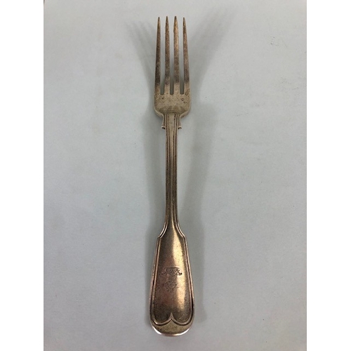 2 - Collection of silver hallmarked flatware to include spoons, fork and a Victorian Silver hallmarked f... 