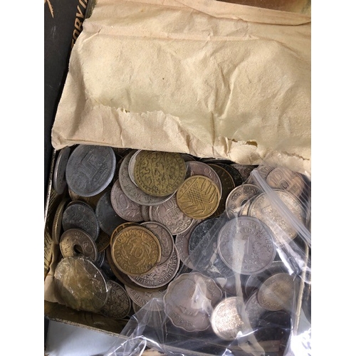 219 - Antique and collectable Coins, quantity of pre decimalisation 19th and 20th century British and fore... 