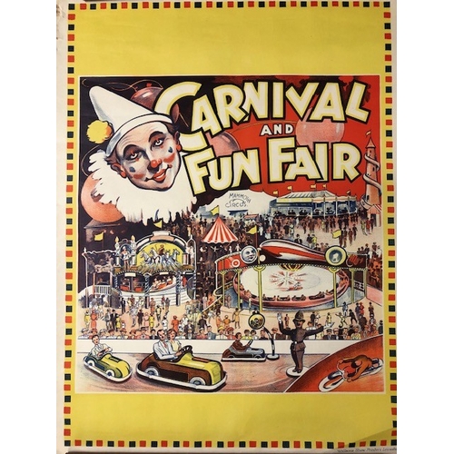 223 - Vintage Poster from the 1950s advertising Carnival and Fun Fair, of Quad size approximately 76 x 101... 