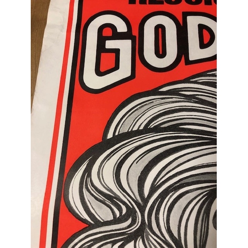 224 - Vintage poster for the Iconic musical Godspell, art work by Byrd, for the traveling production showi... 